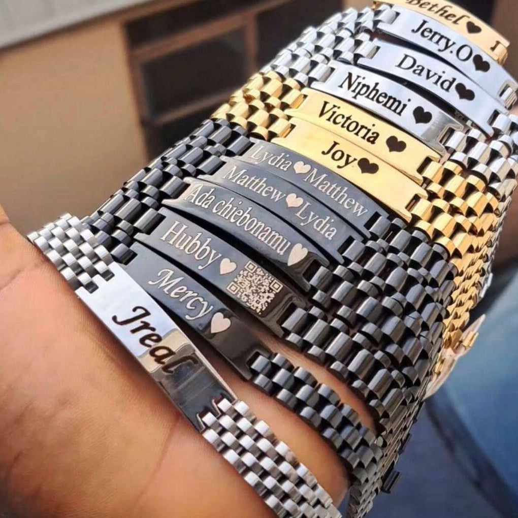 Men’s Rado Customized Name Chain Bracelet