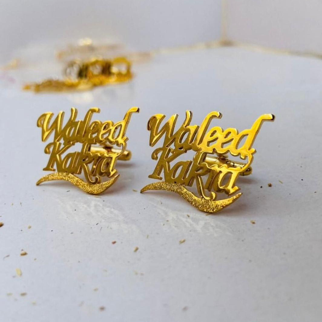 Name Cufflinks & Studs ( Customize your Name )