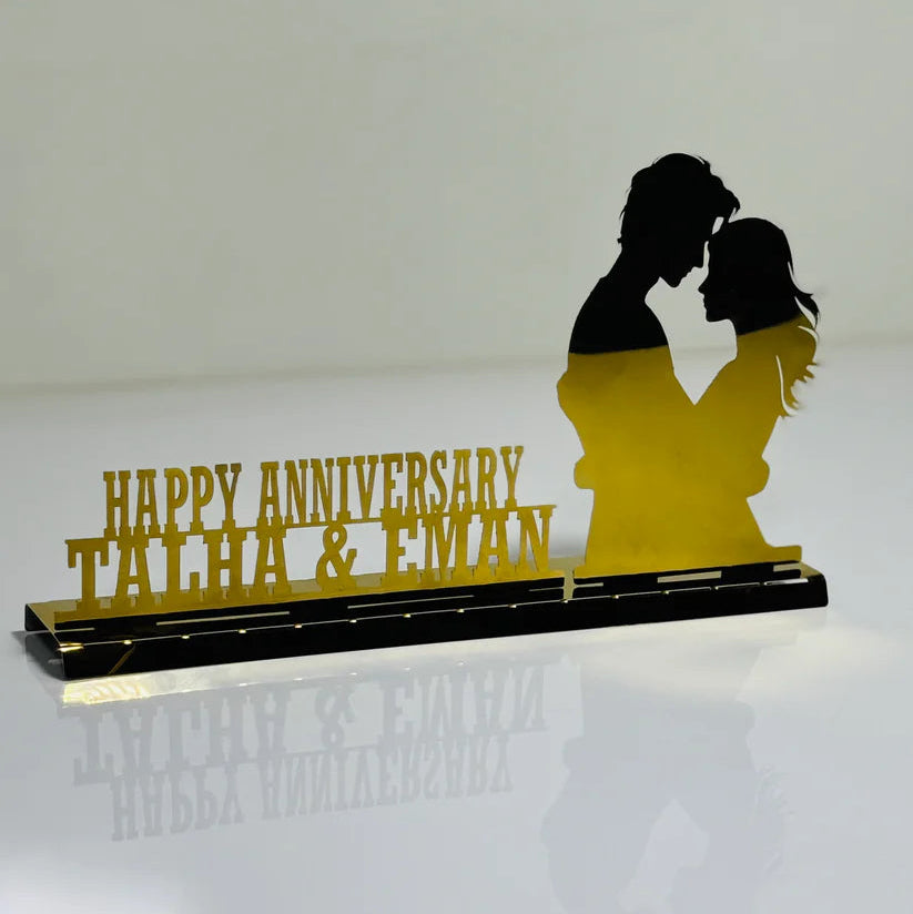 Couple Stand - Nikkah, Birthday & Anniversary ( Stainless Steel )