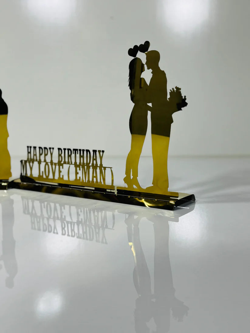 Couple Stand - Nikkah, Birthday & Anniversary ( Stainless Steel )