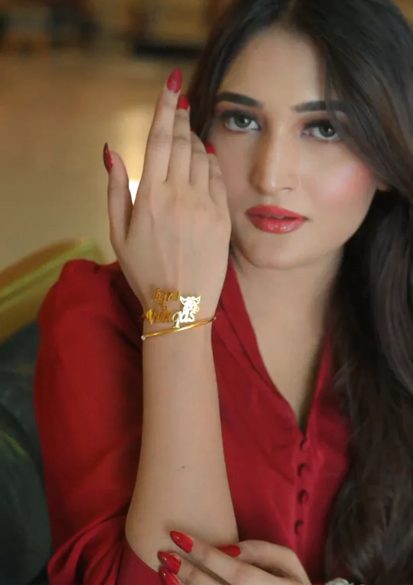 Butterfly Style Customized Name Bangle