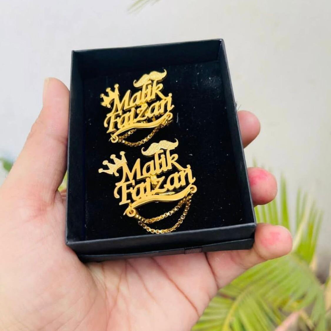 Name Cufflinks & Studs ( Customize your Name )