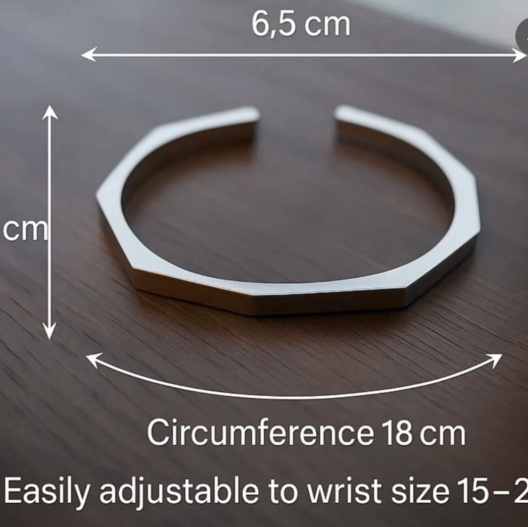 Hexagon Bangle / Pure Stainless Steel